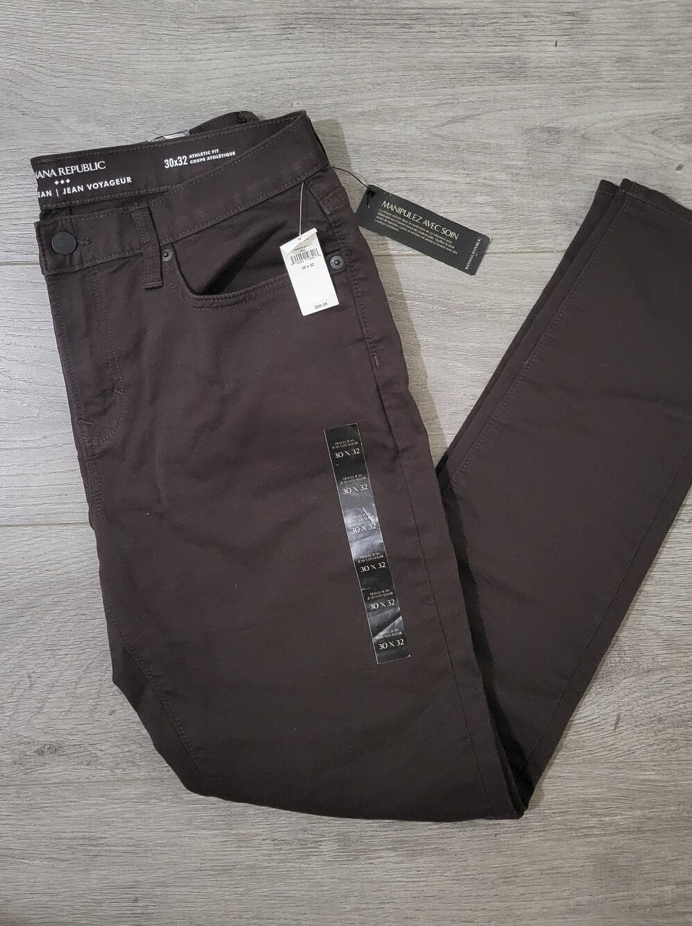 (BNWT) Banana Republic Brown Traveler Jeans 30×32